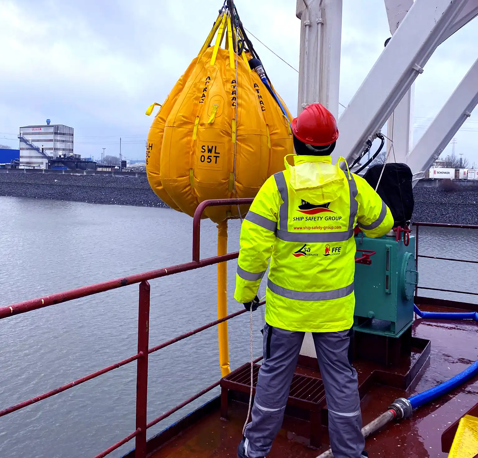 Load testing of davits, rescue boats, lifeboats and cranes